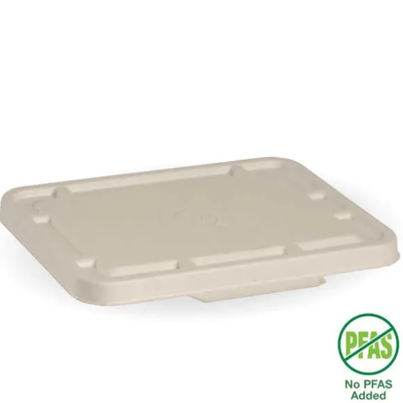 2 & 3-Compartment Natural Plant Fibre BioCane Takeaway Lid