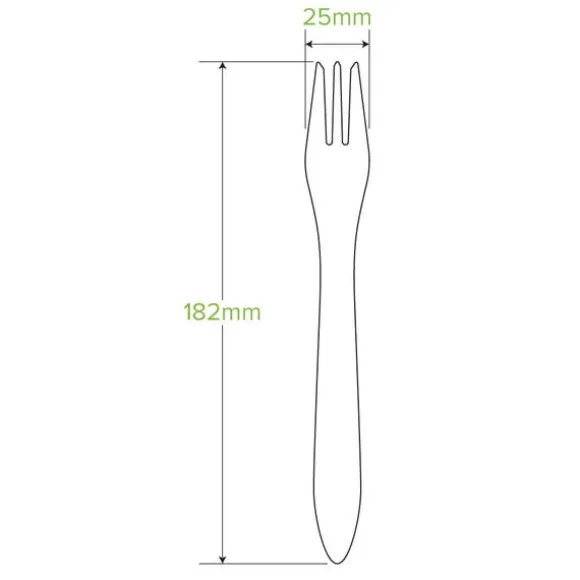 19cm Coated Wood Fork