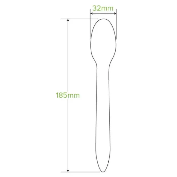 19cm Coated Wood Spoon