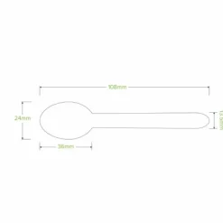 10cm Coated Wood Teaspoon