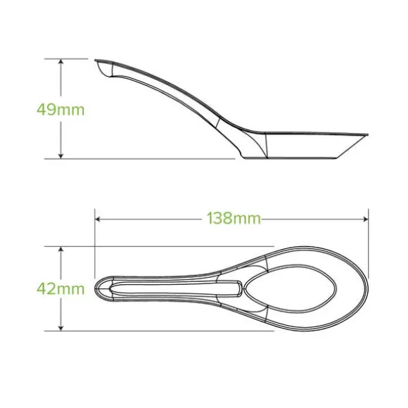 14cm Plant Fibre Chinese Soup Spoon