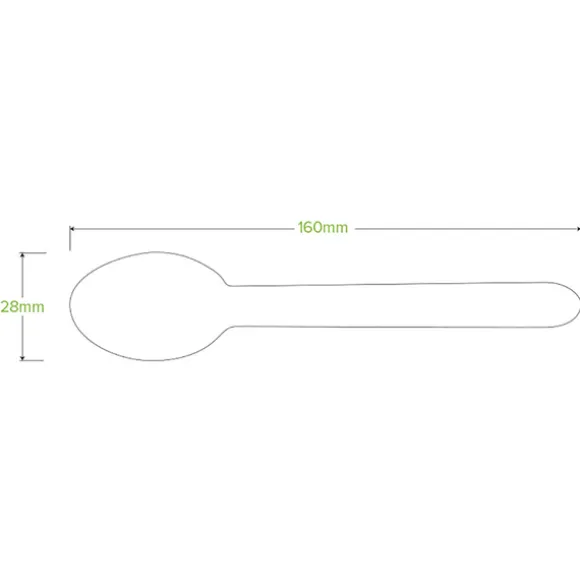 16cm Unbranded Wood Spoon - Bulk Pack