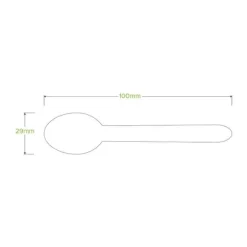 10cm Unbranded Wood Tea Spoon - Bulk Pack