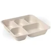 5-Compartment Large Natural Plant Fibre Takeaway Base