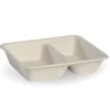 2-Compartment Natural Plant Fibre Takeaway Base
