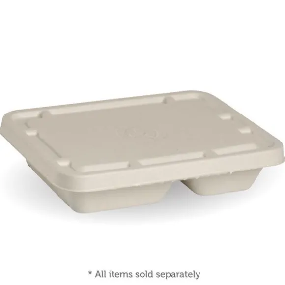 2-Compartment Natural Plant Fibre Takeaway Base