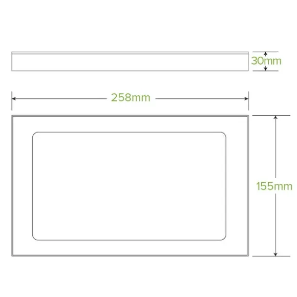 Extra Small BioBoard Catering Tray PLA Window Lid