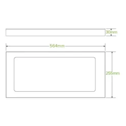 Large BioBoard Catering Tray PLA Window Lid