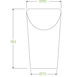 Large Paper Chip BioCup