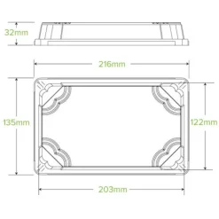 Large Plant Fibre Sushi Tray
