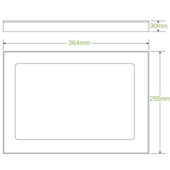 Medium BioBoard Catering Tray PLA Window Lid