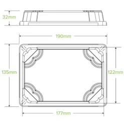 Medium PLA Sushi Tray Lid