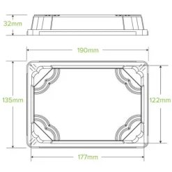Medium Plant Fibre Sushi Tray PET Lid