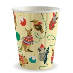 390ml / 12oz (90mm) Christmas Double Wall BioCup