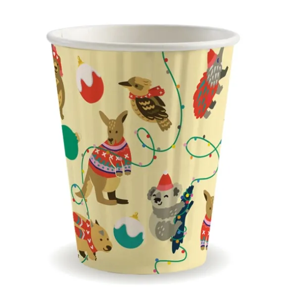390ml / 12oz (90mm) Christmas Double Wall BioCup