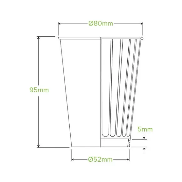 295ml / 8oz (80mm) Christmas Double Wall BioCup