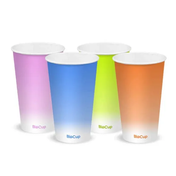 500ml / 16oz (90mm) Coloured Cold Paper BioCup