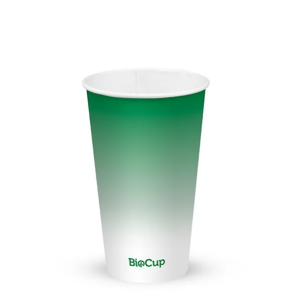 500ml / 16oz (90mm) Green Cold Paper BioCup