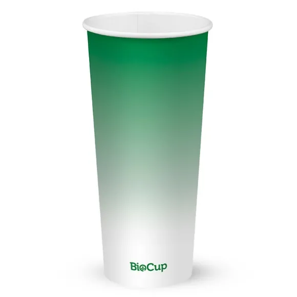 700ml / 24oz (90mm) Green Cold Paper BioCup