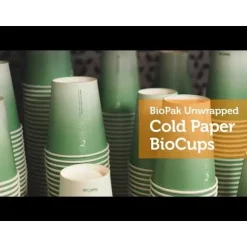 300ml / 10oz (90mm) Green Cold Paper BioCup