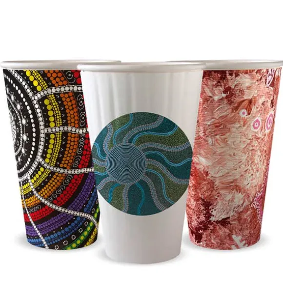 460ml / 16oz (90mm) Indigenous Art Series Double Wall BioCup