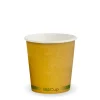 120ml / 4oz (63mm) Kraft Green Stripe Single Wall BioCup