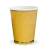 280ml / 8oz (80mm) Kraft Green Stripe Single Wall BioCup