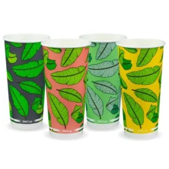 650ml / 22oz (90mm) Leaf Cold Paper BioCup