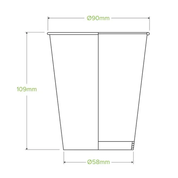 390ml / 12oz (90mm) Leaf Cold Paper BioCup
