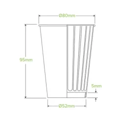 255ml / 8oz (80mm) Stone Double Wall Biocup