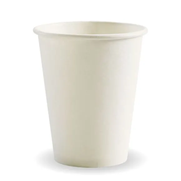 280ml / 8oz (80mm) White Single Wall BioCup