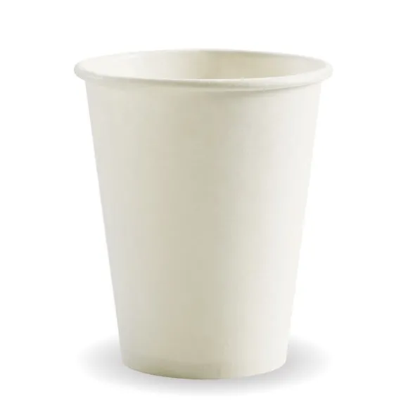 280ml / 8oz (80mm) White Single Wall BioCup