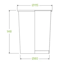 950ml / 32oz White BioBowl