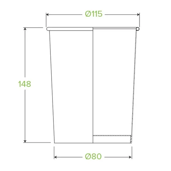 950ml / 32oz White BioBowl