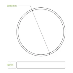430-950ml / 12-32oz White Paper BioBowl Lid