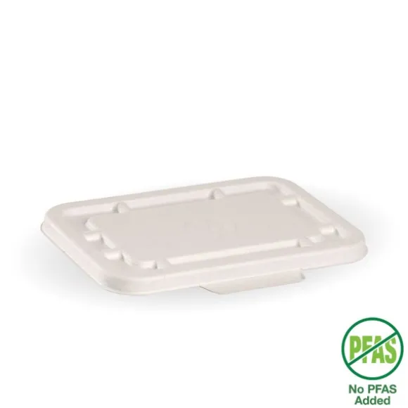 500ml & 600ml White Plant Fibre Takeaway Lid