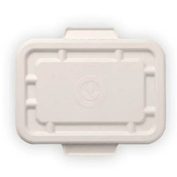 500ml & 600ml White Plant Fibre Takeaway Lid