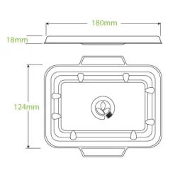 500ml & 600ml White Plant Fibre Takeaway Lid