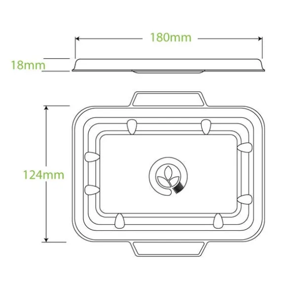500ml & 600ml White Plant Fibre Takeaway Lid