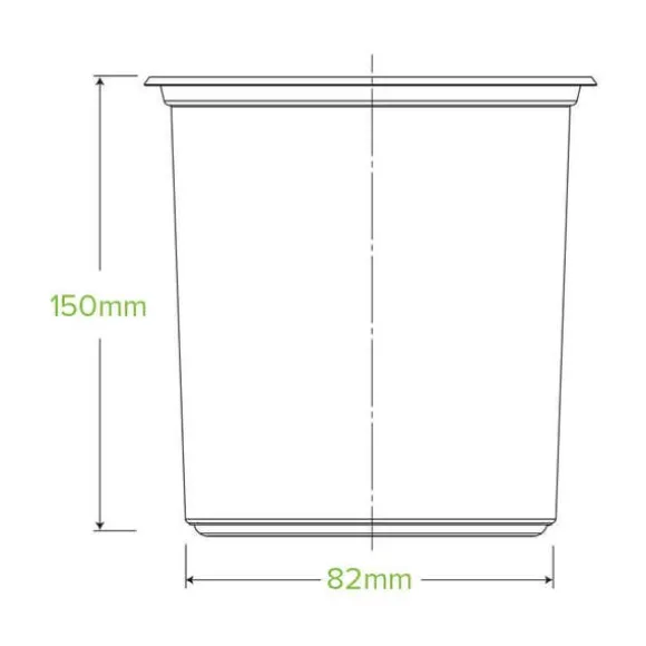 960ml Clear Unbranded BioBowl