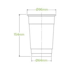 700ml Clear Unbranded BioCup