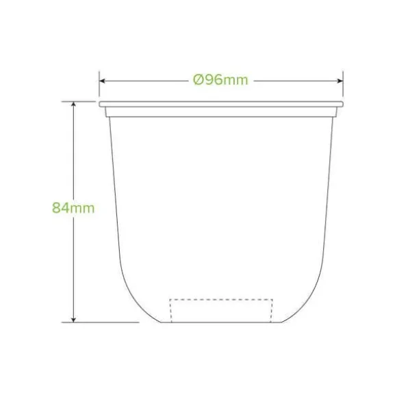 360ml Clear Unbranded Tumbler Biocup