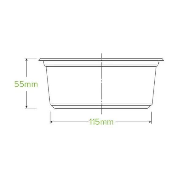 600ml Clear Wide Unbranded BioBowl