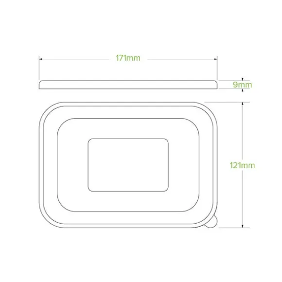 500-1,000ml CPLA BioBoard Takeaway Lid