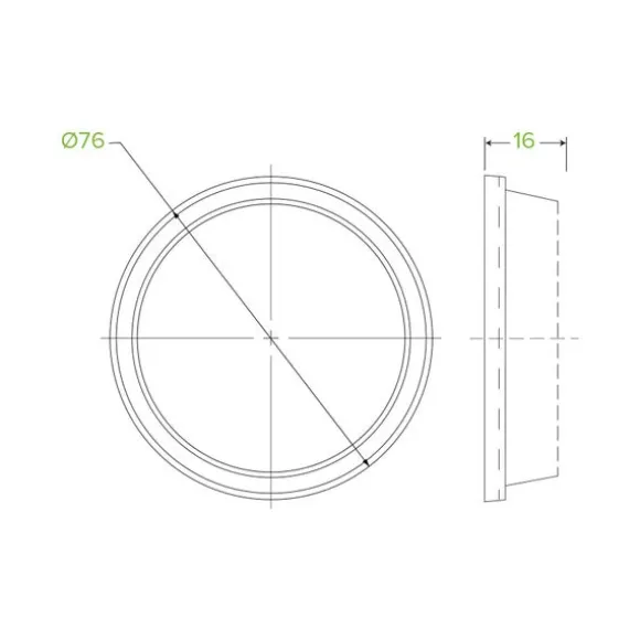 60-280ml Dome No Hole Clear BioCup Lid