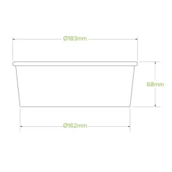 1,300ml Extra Large Kraft BioBowl