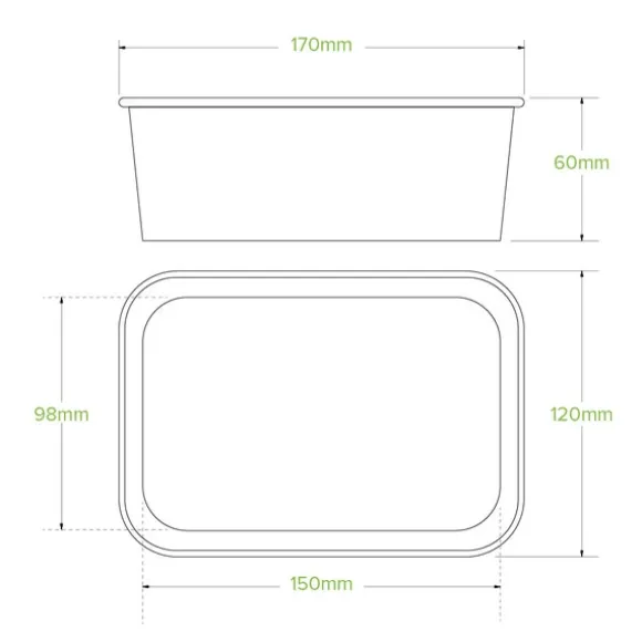 750ml Kraft BioBoard Takeaway Base