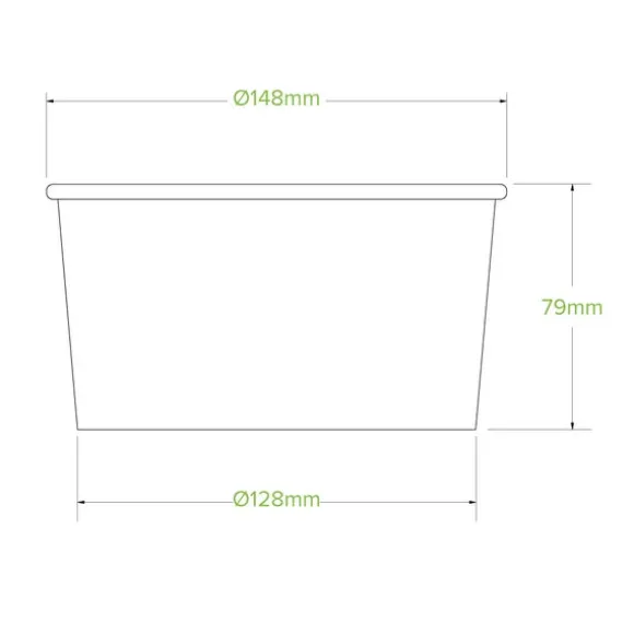 1,000ml Large White BioBowl