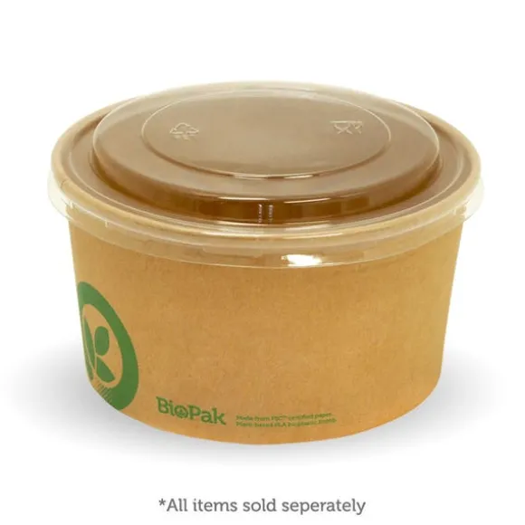 500-1,000ml RPET Kraft BioBowl Lid