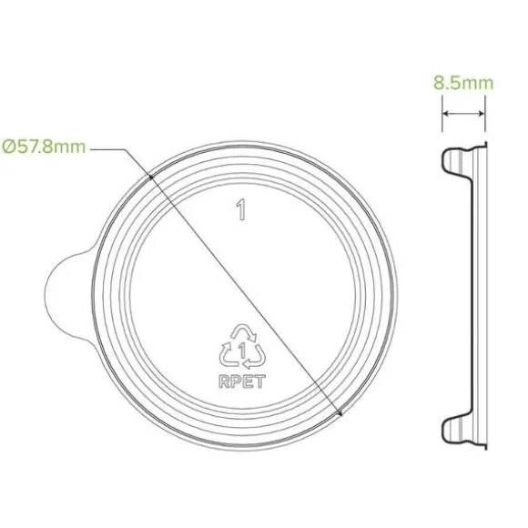 30ml RPET Sauce BioCup Lid